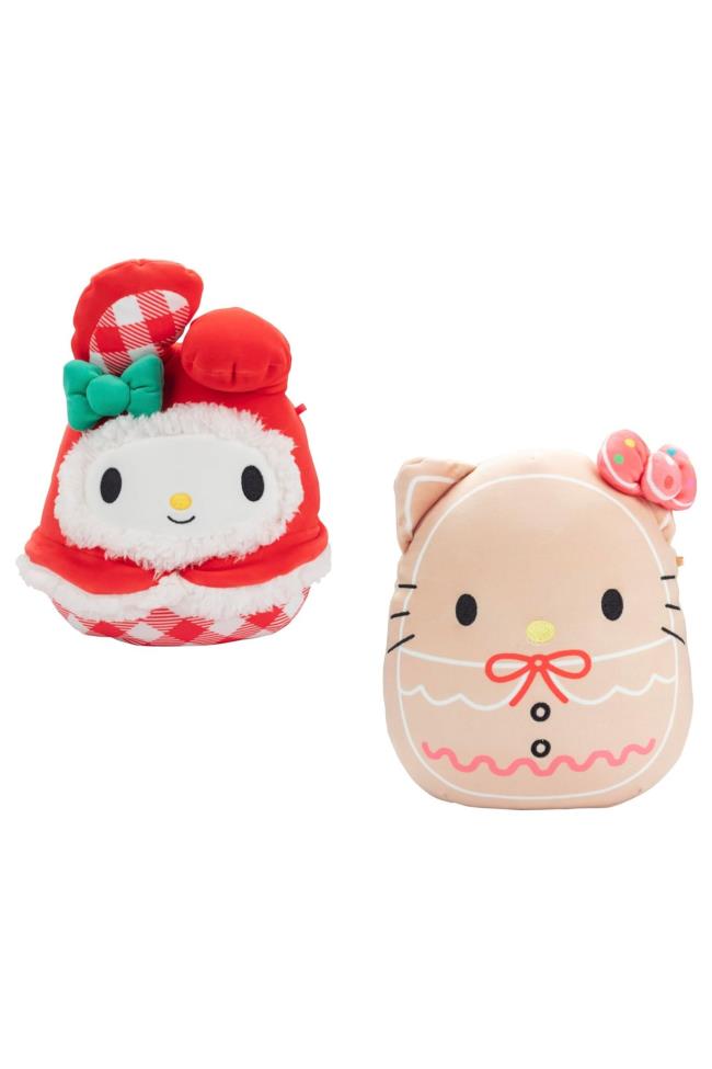 Hello Kitty & My Melody Christmas Plush 2-Pack