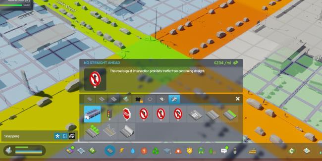 cities skylines 2 adding sign preventing drivers from going straight