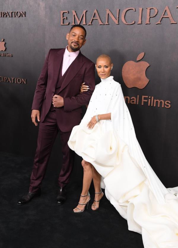 Will Smith and Jada Pinkett Smith photographed together at the Los Angeles premiere for 